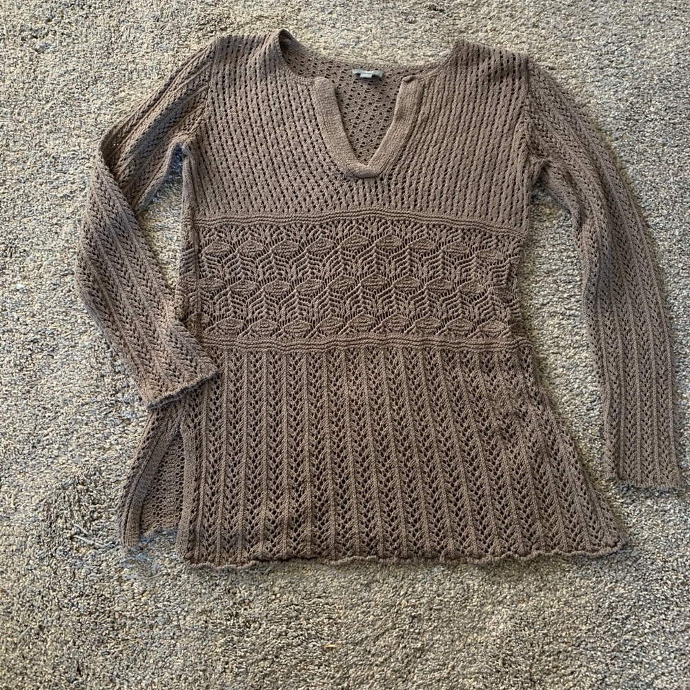 Brown knit sweater JJILL